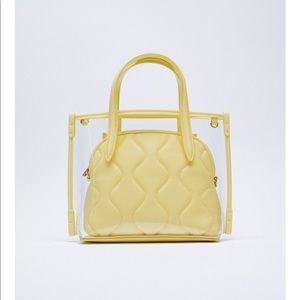 Zara transparent mini tote bag